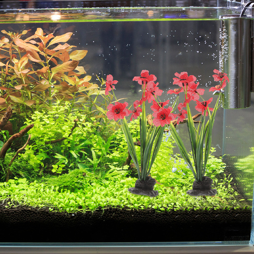 Planted Aquarium For Beginners - 3 Adet Gerçekçi Akvaryum Dekorasyonu, Plastik