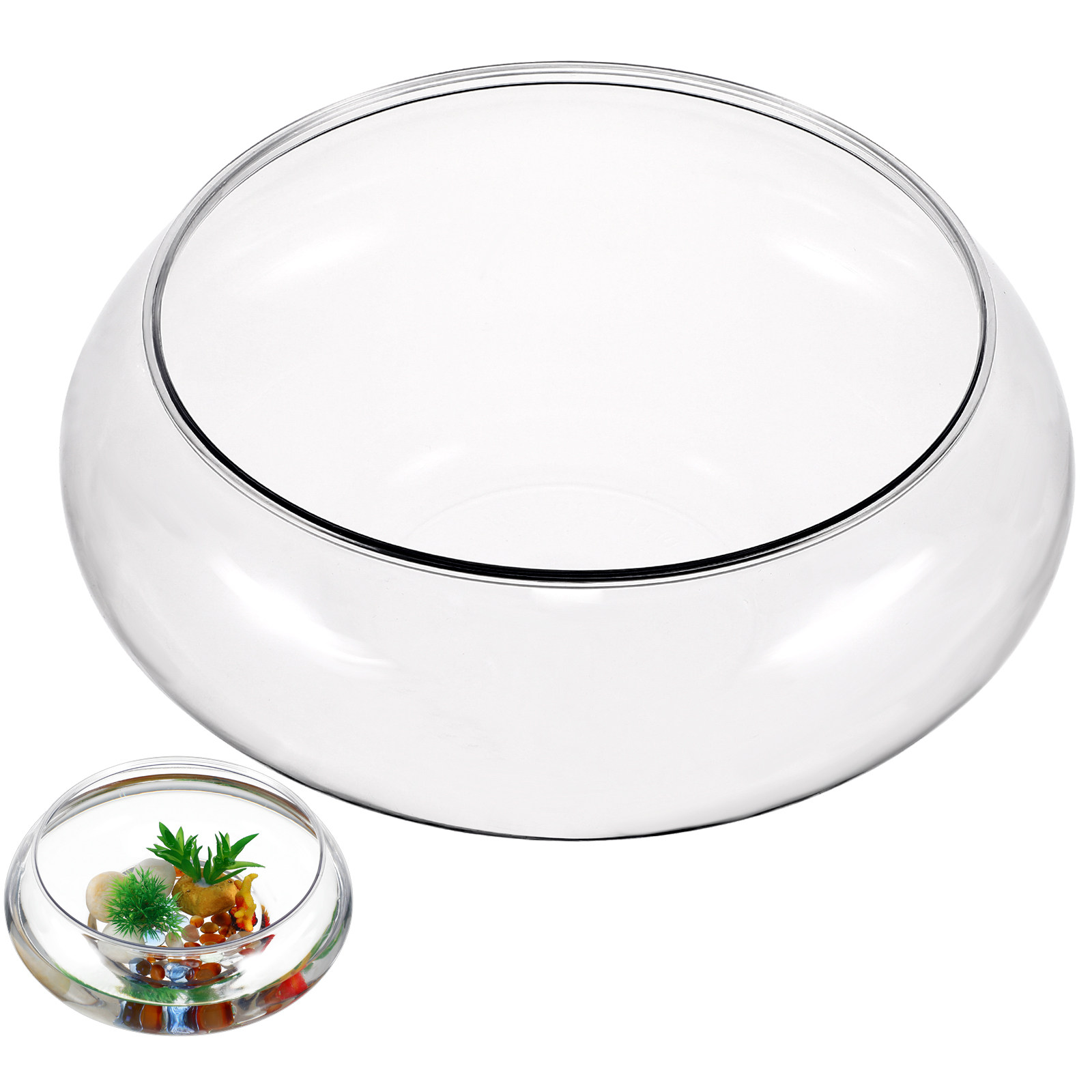 Planted Aquarium Bowl - Şeffaf Akvaryum Tankı, 2800 ml, Masaüstü,